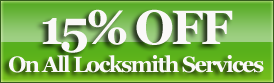 15% off on all locksmith services